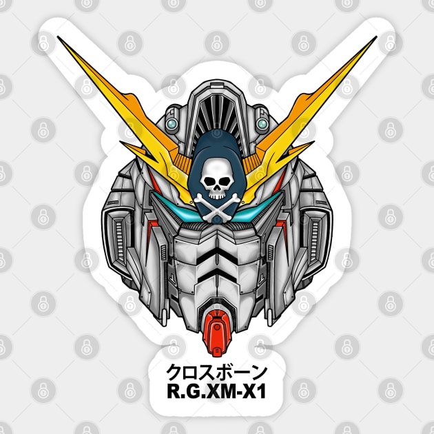 DMD Robot Head Sticker by DMD Art Studio